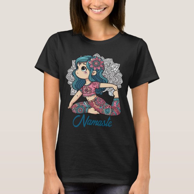 cute yoga girl T-Shirt (Vorderseite)