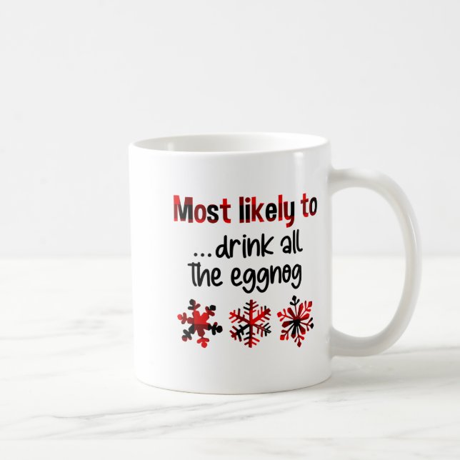 Cutecomfy Most Likely To Drink All The Eggnog Chri Kaffeetasse (Rechts)
