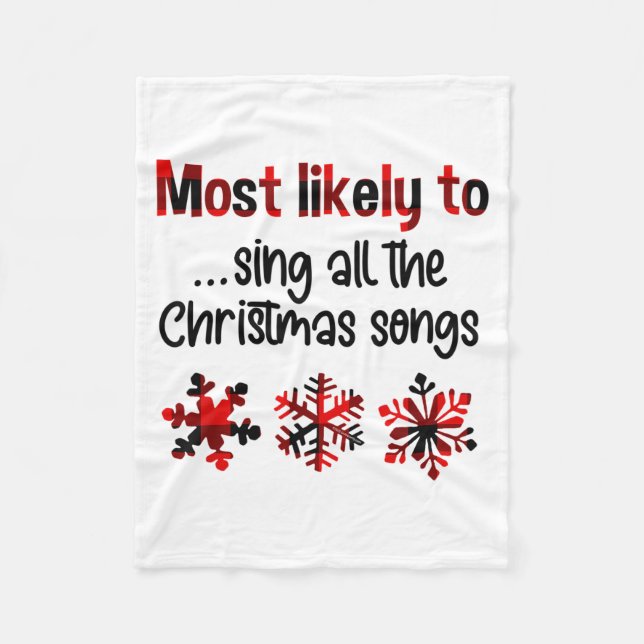 Cutecomfy wird wahrscheinlich alle Weihnachtsliede Fleecedecke (Vorderseite)