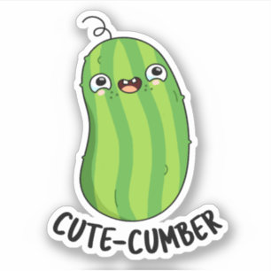 Cutecumber Funny Cucumber Pub Aufkleber