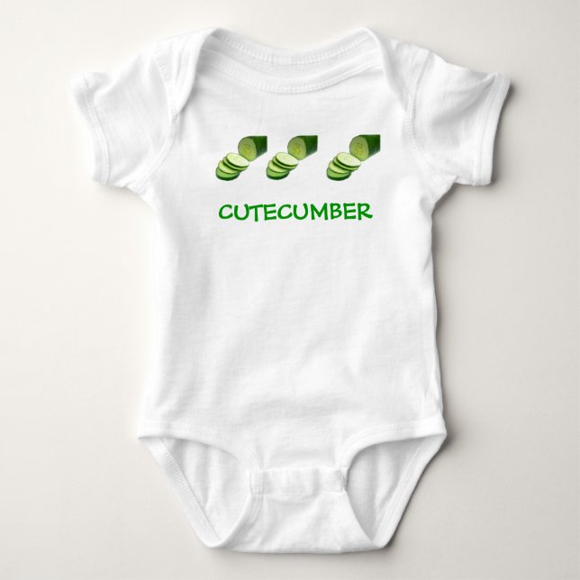 CUTECUMBER GURKEN-BABY BABY STRAMPLER (Vorderseite)