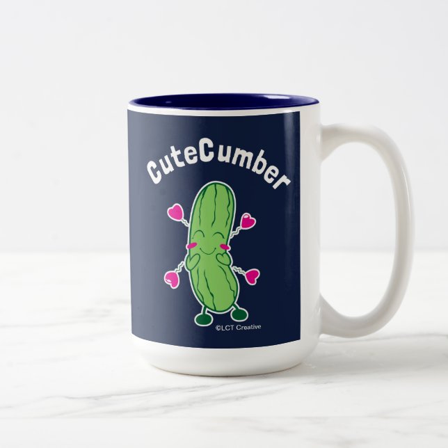 CuteCumber Zweifarbige Tasse (Rechts)