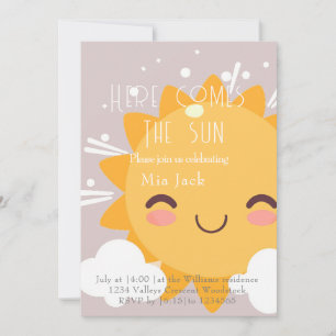 CuteHier kommt die Sonne Einladung