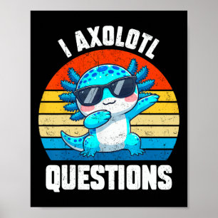 Cutei Axolotl Fragen Kinder Kleinkind Teens Boy An Poster