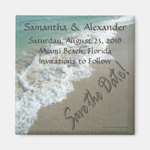 CuteNComfy Sand-Schreiben auf Strand, Save the Magnet