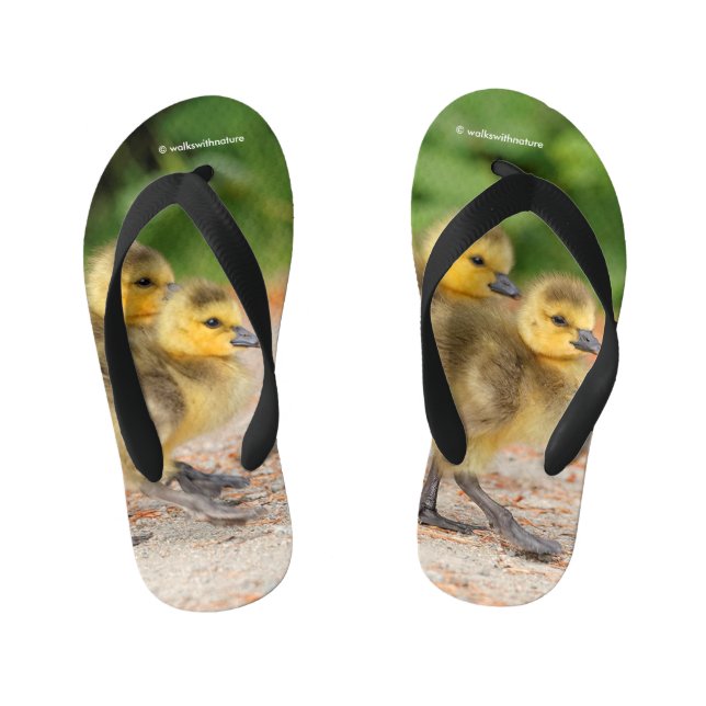 Cuteness on Parade: Kanada Goose Goslings Kinderbadesandalen (Fußbett)