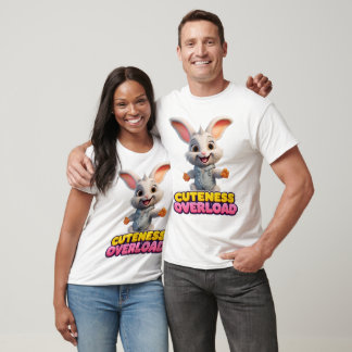 Cuteness Overload Kawaii Bunny Cartoon Graphic T-Shirt