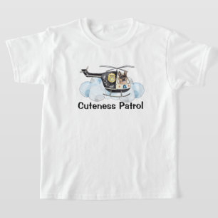 Cuteness Patrol Polizei K-9 Hund Hubschrauber T-Shirt