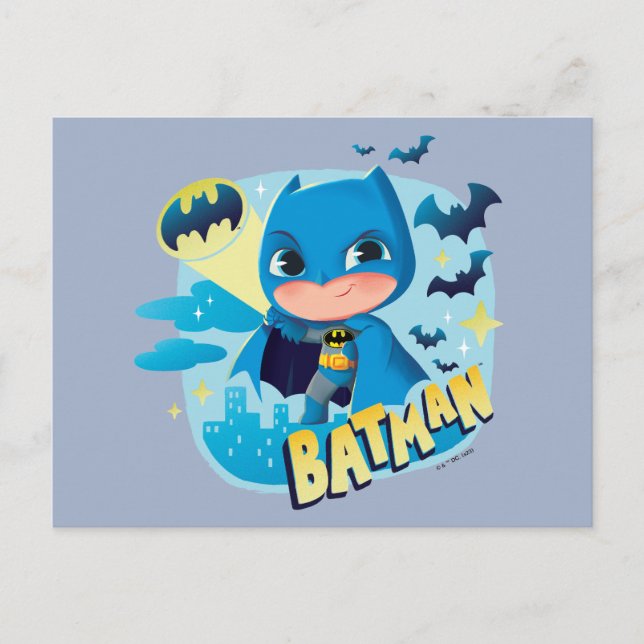 Cuter Than Cute Batman Postkarte (Vorderseite)