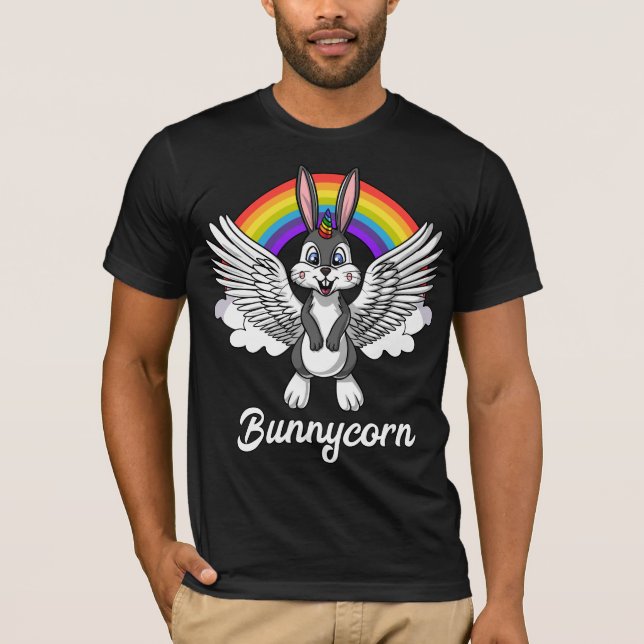 CuteRabbit Einhorn-magisches Häschen Bunnycorn T-Shirt (Vorderseite)