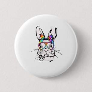 Cutes Bunny Messy Bun Gefärbte Krawatte Bandana Ra Button