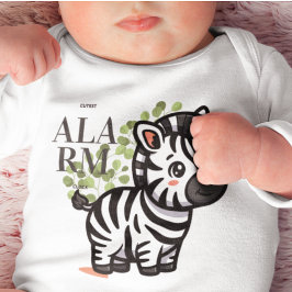Cutest Alarm Clock Baby Zebra Strampler