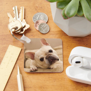 Cutest Baby Animals   French Bulldog Head Tilt Schlüsselanhänger