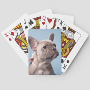 Cutest Baby Animals   French Bulldog Pink Bow Spielkarten