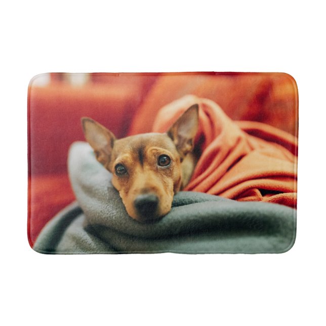 Cutest Baby Animals | Miniature Pinscher Badematte (Vorderseite)