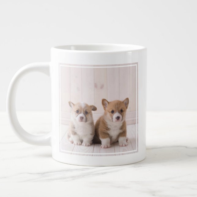 Cutest Baby Animals | Two Baby Corgis Sitting Jumbo-Tasse (Links)