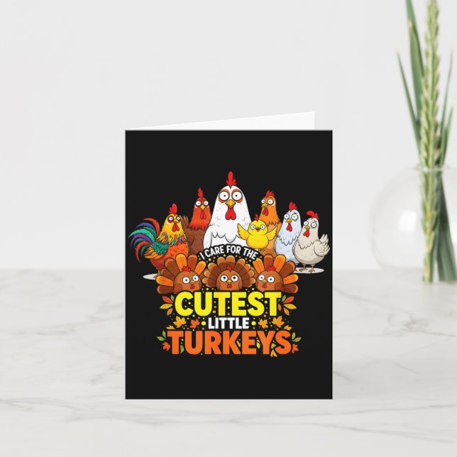Cutest Little Turkeys Funny Thanksgiving Teacher D Karte (Vorderseite)