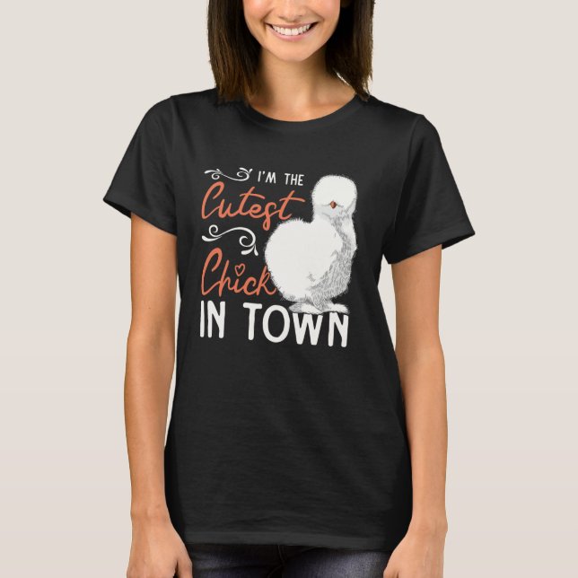 Cutest Silkie Chicken Farmer Farm Chinese Silk Chi T-Shirt (Vorderseite)