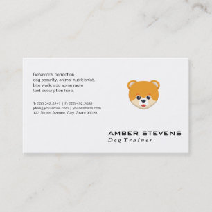 Cutesy Doggy Icon Visitenkarte