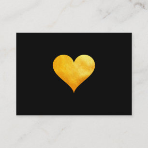 Cutesy Gold Heart Visitenkarte
