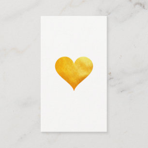 Cutesy Gold Heart Visitenkarte