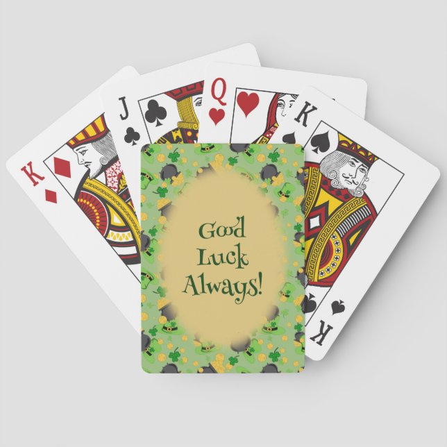Cutesy Luck für die Iren Spielkarten (Rückseite)