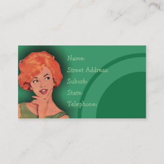 Cutesy Retro Hairhead Carte verte