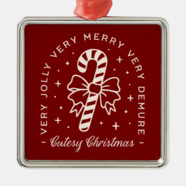 Cutesy Weihnachten Rote Bonbons Rohrbogen Ornament Aus Metall