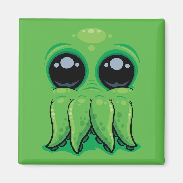 Cutethulhu Niedlich Cthulhu Face Magnet (Vorne)