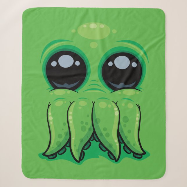 Cutethulhu Niedlich Cthulhu Face Sherpadecke (Vorderseite)