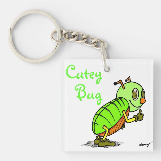 Cutey Bug Acrylic Schlüsselanhänger (Vorderseite)