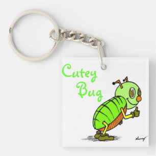 Cutey Bug Acrylic Schlüsselanhänger - grün