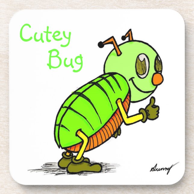 Cutey Bug Cork Coaster Getränkeuntersetzer (Vorderseite)