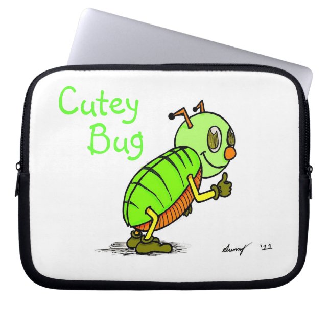 Cutey Bug Laptop Sleeve (Vorderseite)