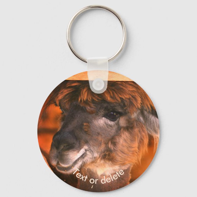 Cutey Llama Animal Personalisiert Schlüsselanhänger (Vorderseite)