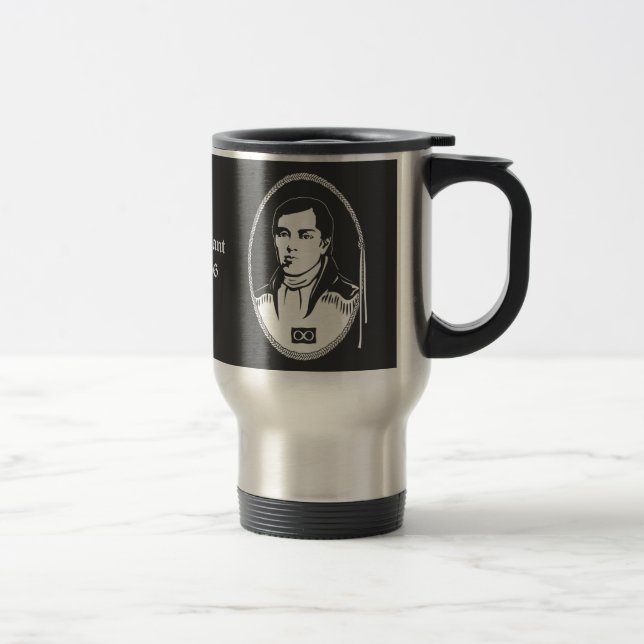 Cuthbert Grant Travel Mug Custom Metis Hero Gesche Reisebecher (Rechts)