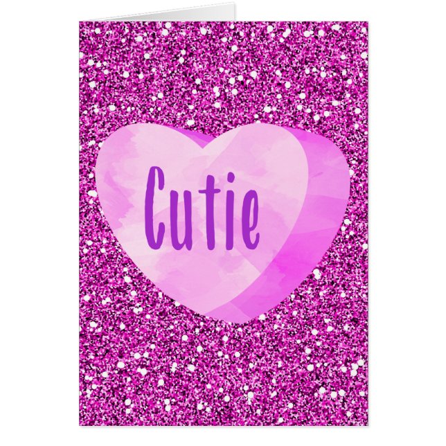 Cutie Coeur de bonbons rose Fuschia Faux Parties s (Devant)
