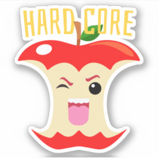 Cutie Foods Cute Hardcore Apple Core Sticker