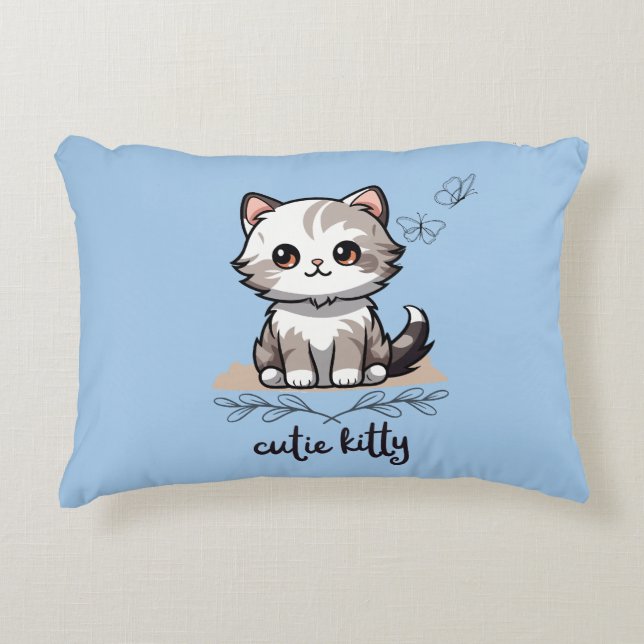 Cutie Kitty Accent Coussin (Devant)