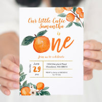 Cutie Orange Première Invitation Anniversaire