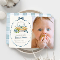 Cutie Pie Blaubeer Blaues Band Foto 1. Geburtstag