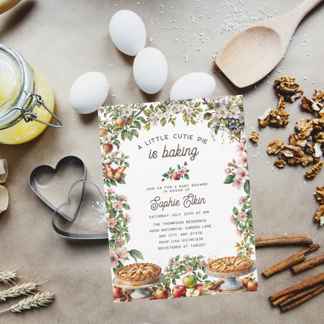 Cutie Pie | Fall Autumn Baby Shower Einladung (Von Creator hochgeladen)