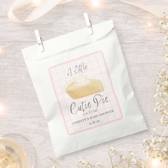 Cutie Pie Girl Fall Baby Shower Favor Bags  Geschenktütchen (Ausgeschnitten)