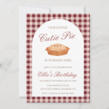 Cutie Pie Invitation Anniversaire