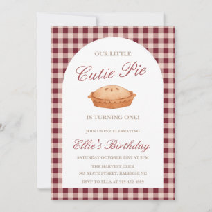 Cutie Pie Invitation Anniversaire