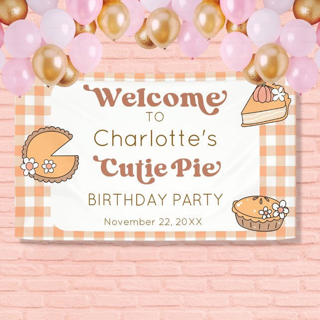 Cutie Pie Pumpkin Birthday Welcome Banner (Von Creator hochgeladen)