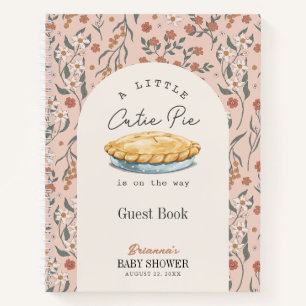 Cutie Pie Rose Floral Girl Baby shower Livre d'inv