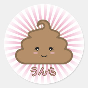 Cutie Poo Runder Aufkleber