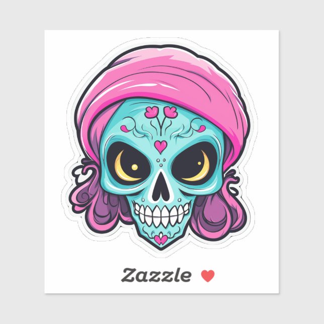 Cutie Skull Aufkleber (Blatt)