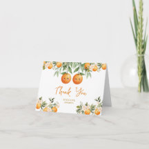 Cuties Orange Zwei kleine Zwillinge Baby Shower Fl